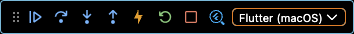 Flutter debugger toolbar in VS Code